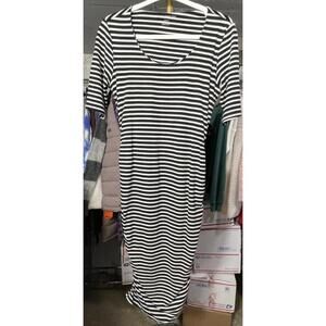 A Pea In The POD Grey Maternity Bodycon Dress  Small Scrunch